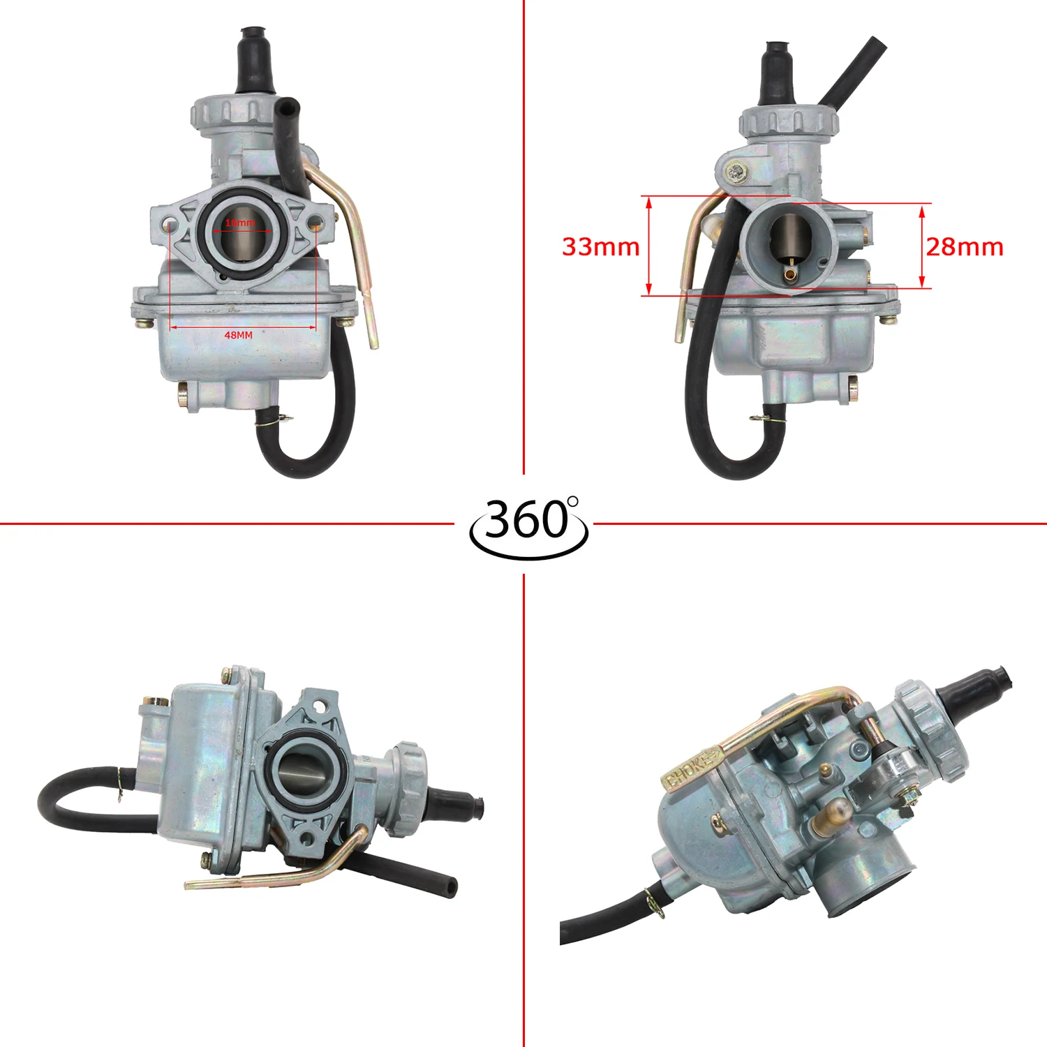 Универсальный ручной дроссель для мотоцикла PZ16 16 мм карбюратор KEIHI 50cc 70cc Motorcross ATV