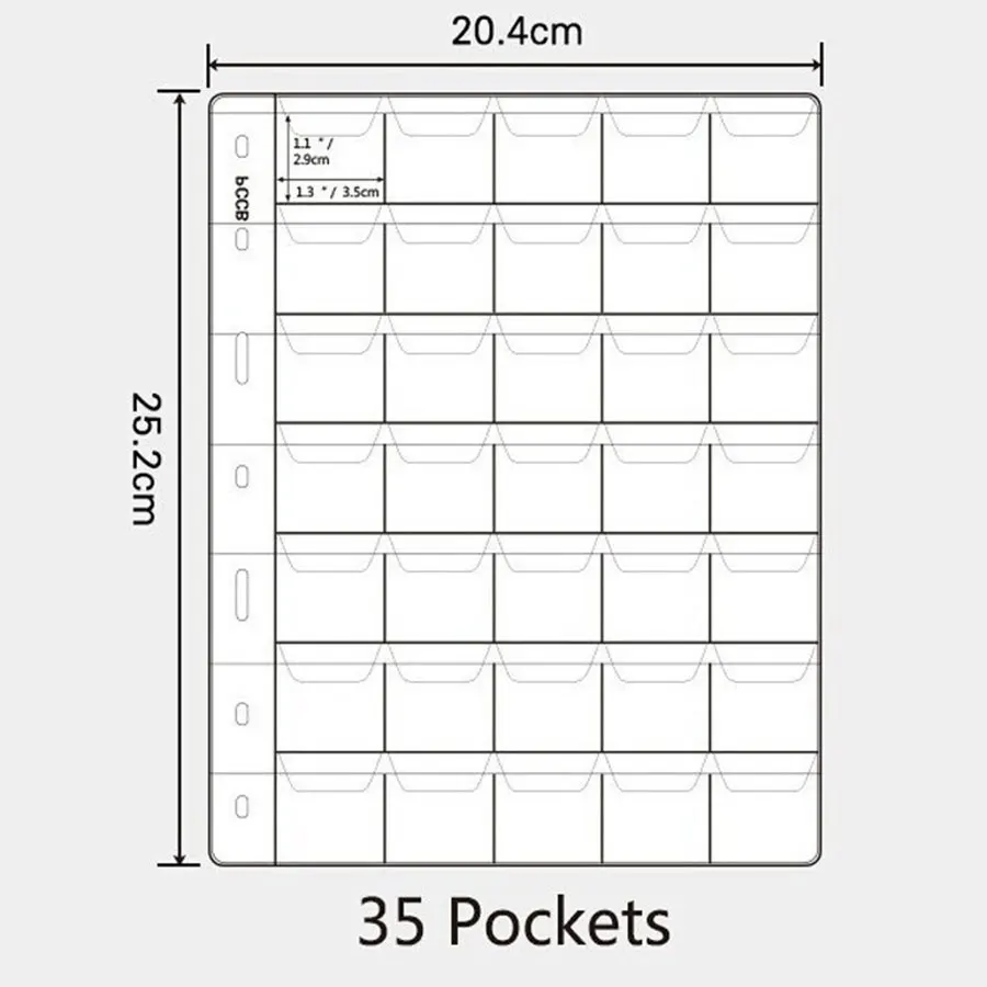 Альбом для монет 10 шт./лот страницы альбома с 42 карманами рукава почтовые штампы