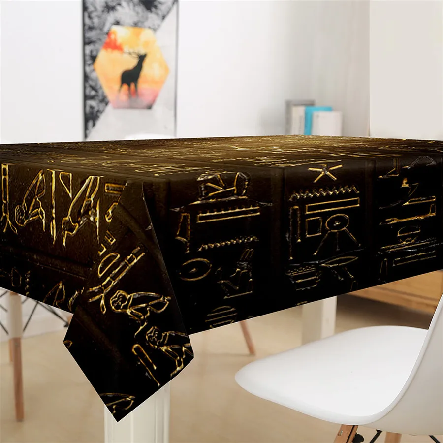 Скатерть с египетскими пирамидами 3D-принтом крышка стола прямоугольная для