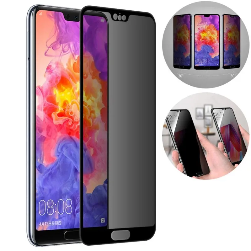 

For Huawei P30 P20 Lite Pro Privacy Anti-Spy Tempered Glass Screen Protector Glass Screen Film for Huawei P40 Pro Y5P Y6P