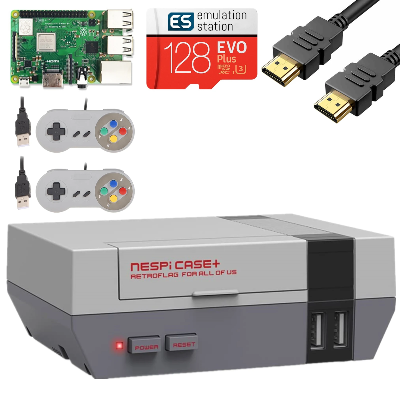 Billig 128G Raspberry Pi 3B + 18000 + Retro Spiel Arcade Video Game Konsole Plug & Play Retroplag Echtem NESPi Fall Plus Power & Reset-Taste