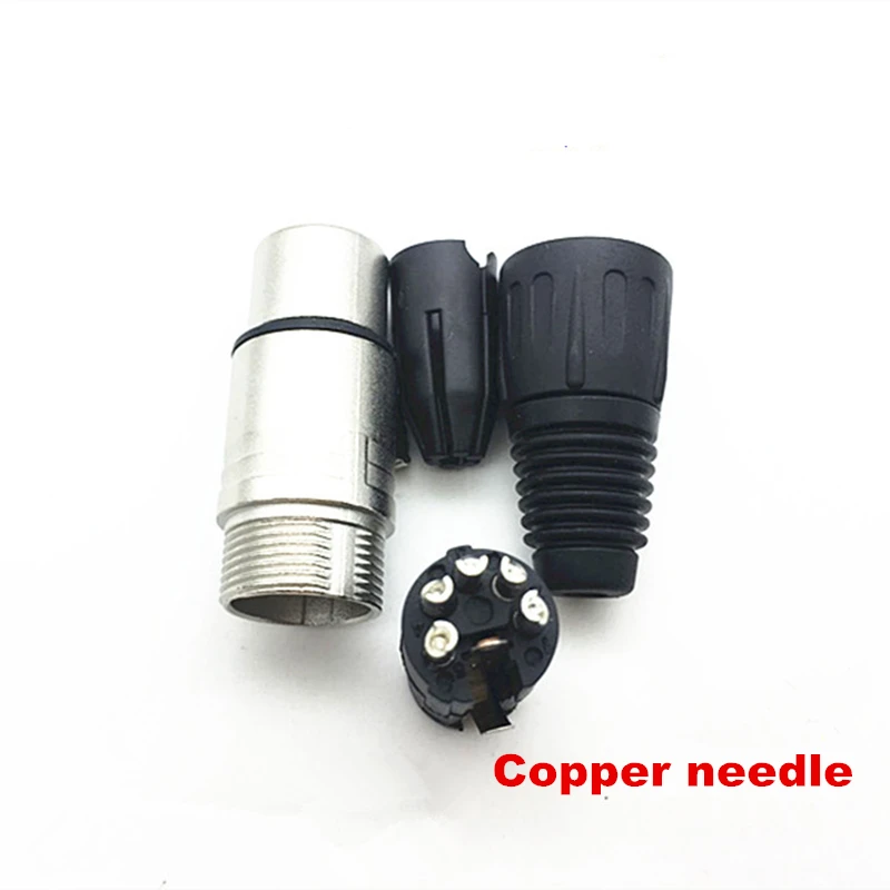 1 шт. высокого качества 4Pin 5Pin Медь игла с серебряным покрытием аудио адаптер XLR