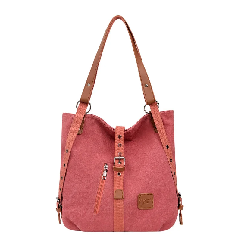 

GOPLUS Bags for Women 2020 Fashion Canvas Handbags Casual Women's Shoulder Bag Retro Multifunctional Bucket Bag Messenger