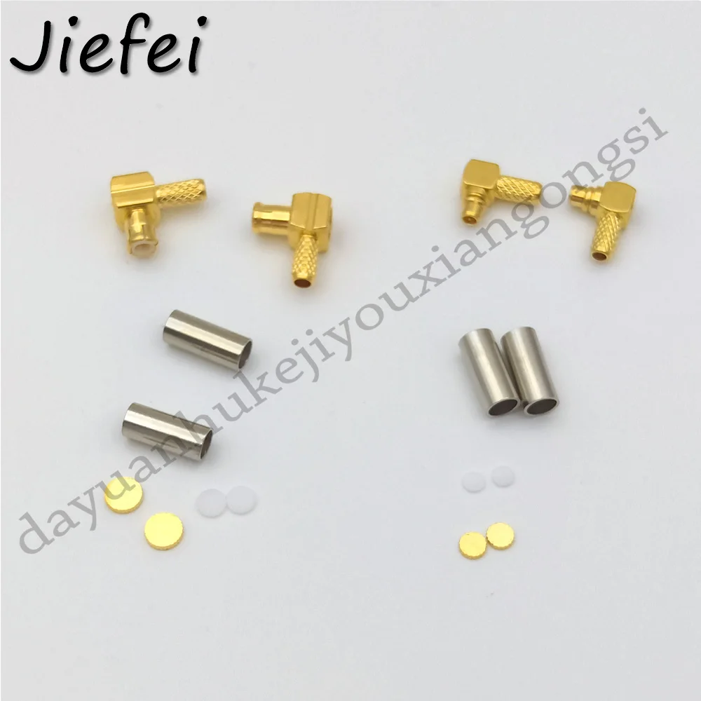 100 1000 шт латунный MCX или MMCX штекер прямоугольный 90 градусный припой Jack обжим для