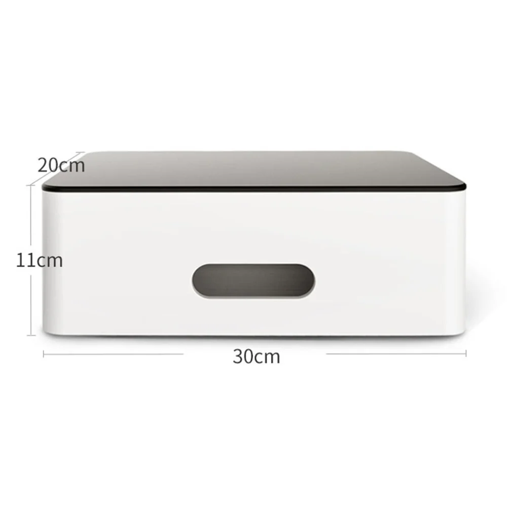 

Eco Friendly Decorative ABS Monitor Riser Stand Desktop Organizer (White)