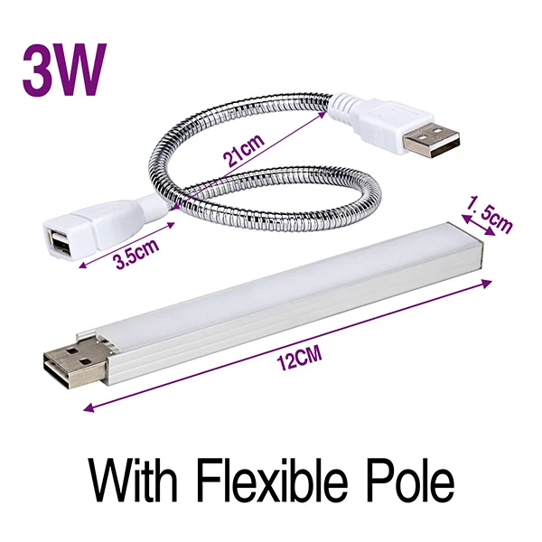 3W with Pole USB СВЕТОДИОДНЫЙ светильник для выращивания, полный спектр, 3 Вт, 5 Вт, DC, 5 В, фитолампия для теплицы, овощей, рассады, растение, светильник, ИК, УФ-лампа для выращивания, Фито - Испускаемый цвет: 3W with Pole