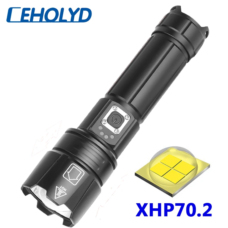 

Xlamp XHP70.2 светодиодный фонарик супер мощный фонарь USB XHP50 лампа масштабируемый фонарь Применение 18650 26650 Перезаряжаемые Battey Фонари