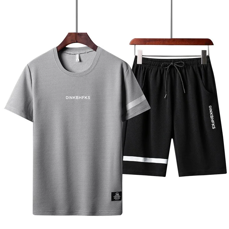 

Men Sets Printed T Shirt+Shorts Two Pieces Casual Sportswear Men's Tracksuit Brand CLothing Summer Sportsuit Men Clothes M~4XL