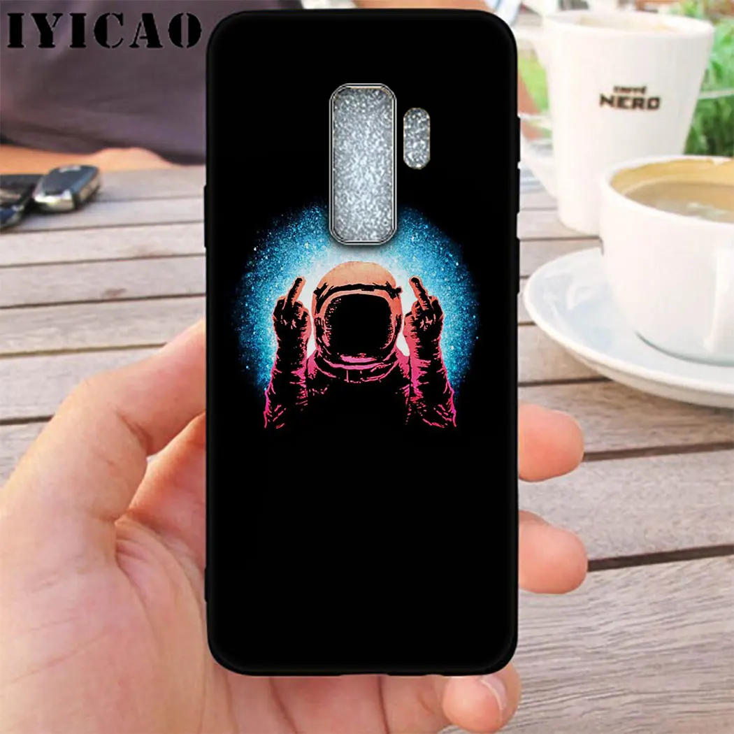IYICAO Cosmonaut Planets Cosmos Soft Silicone Case for Samsung A7 A8 A9 A6 Plus 2018 Note 8 9 A3 A5 2017 2016 |