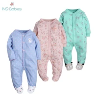 new born baby clothing 3 12m kids footed pajamas baby boys girls cotton spring roupas cartoon overall baby boutique clothes out