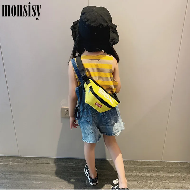 Monsisy 2019 поясные сумки для детей мальчиков и девочек Детские нагрудные кошелек