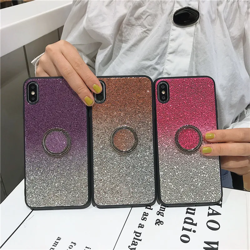 Градиентный чехол с блестками для huawei P30 P20 lite mate 10 20 Pro Nova 4 3i P Smart Y6 Y7 Y9 2019 Honor 9