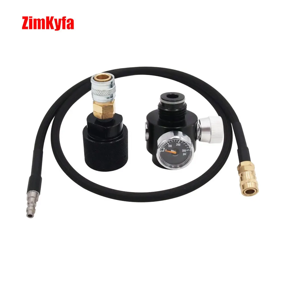 Airsoft Regulator with 100cm Low Pressure SLP FLEX Remote Hose Line to Paintball HPA CO2 Tank Regulating Range 0~200 PSI | Спорт и