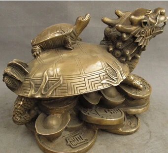 Бесплатная доставка китайская Бронзовая медная черепаха дракон на монете &lt12 &quot