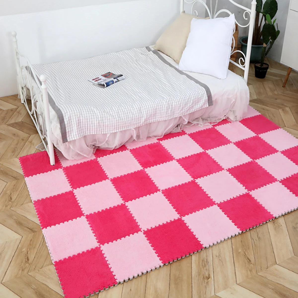 5Pcs/Set DIY Puzzle Magic Patchwork Jigsaw Splice Heads Living Room bedroom Children Kids Soft Carpet Floor Climbing Baby Mat