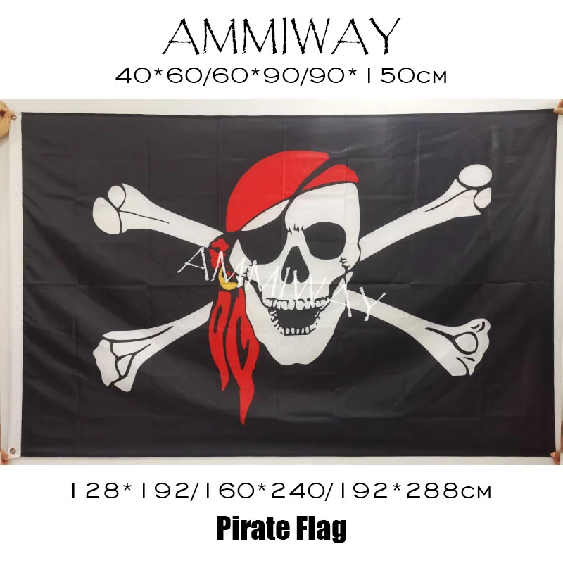 AMMIWAY 90x15 0 см/128*192 см/160*240 см Мультяшные повязки на голову с черепом скрещенные