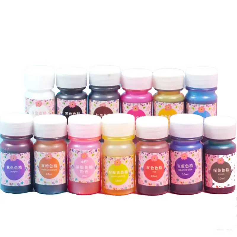 

13 13 Colors Epoxy Resin UV Glue Crafts Pigment Bright Color Non Odor Material Manual Jewelry Pendant DIY Arts Craft Phone Shell