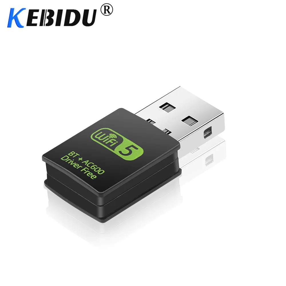 Сетевая карта KEBIDU 600 Мбит/с USB Bluetooth WiFi адаптер приемник 2,4G WiFi беспроводной адаптер Bluetooth 4,0 передатчик 802.11b/n/g