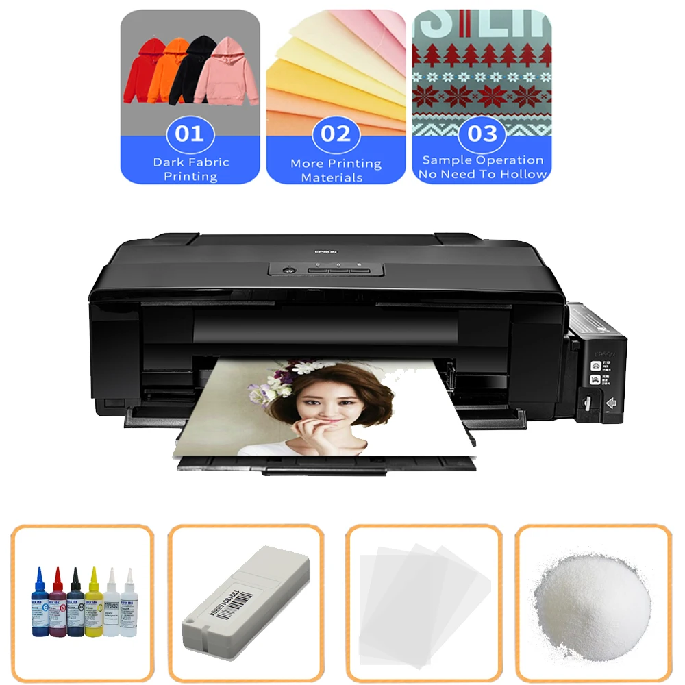 lxhcoody A3 White Ink DTF Printer Heat Transfer PET Film L1800 Printer Transfer Film Printing Kit Direct Transfer Film Print