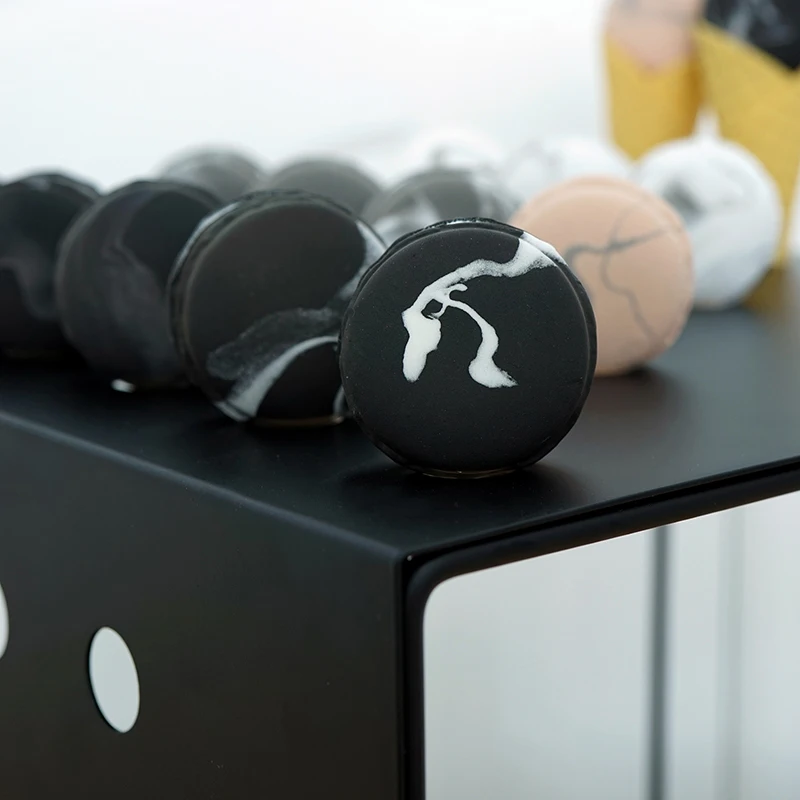 Имитация Макарон реквизит тусклый сум мраморный узор Для Гурманов Фотография