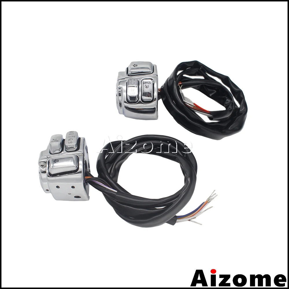 Мотоциклетный 1-дюймовый комплект управления переключателем на руль для Harley Softail