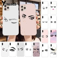 fashion eyelashes lashes pretty girl newly black phone case cover for iphone 13 11 pro xs max 8 7 6 6s plus x 5s se 2020 xr