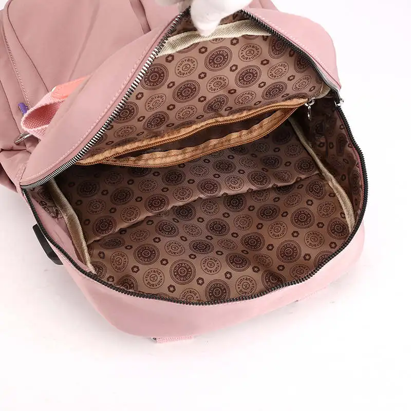 Solid Ladies Backpacks Large Capacity Multi-pocket Women Backpack Fashion Brand School Bag For Teeanger Girls 2021 | Багаж и сумки