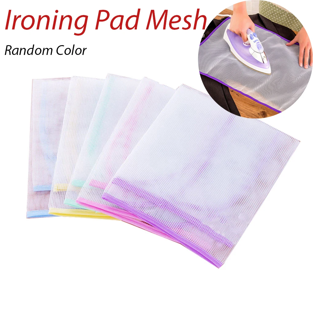 

1PC Foldable Ironing Pad Mesh Cloth Household Heat Resistance Clothes Mat Cover Random Color Ironing Pad Mesh Accessories