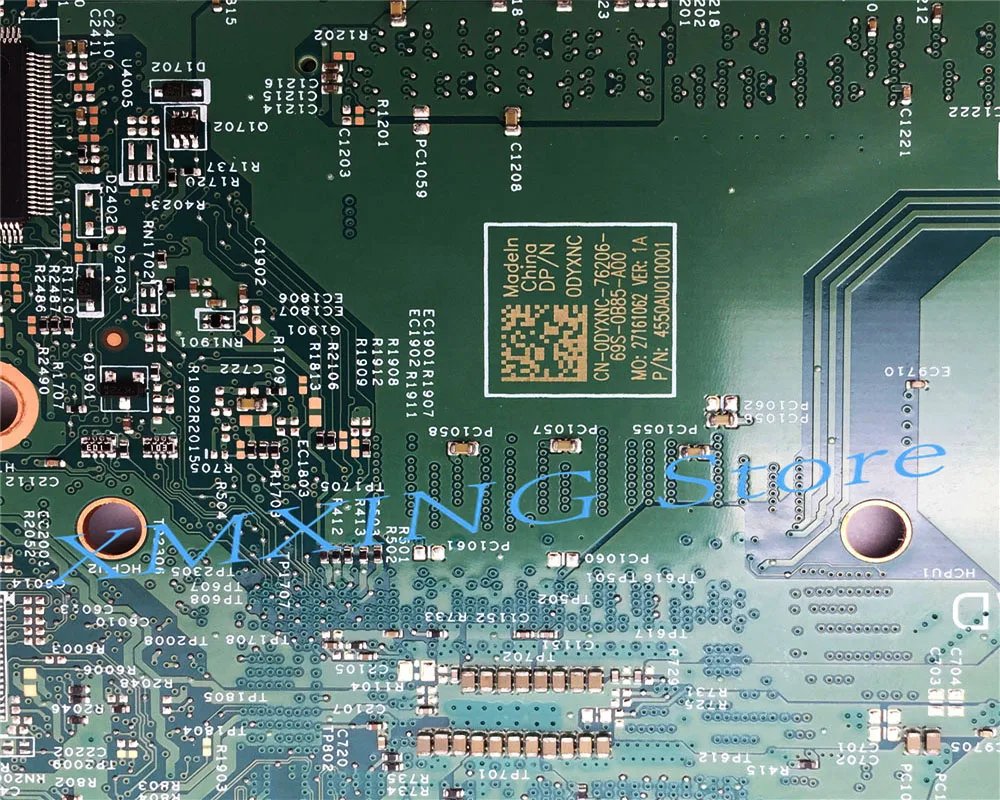 

FULCOL For DELL Inspiron 15 3468 3568 Laptop Motherboard SRZU I5-7200U CPU R5 M315 GPU CN-0DYXNC 0DYXNC DYXNC Tested 100% work