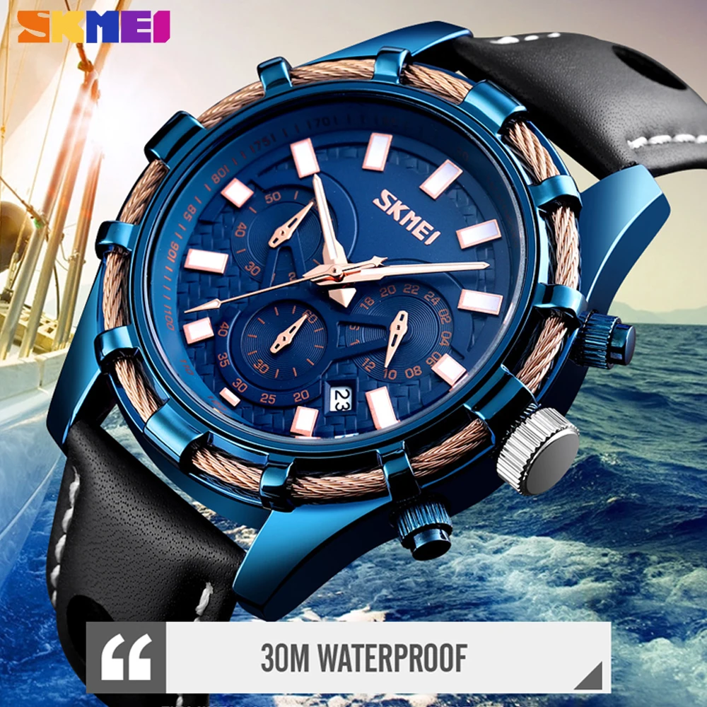 SKMEI Топ бренд класса люкс мужские часы спортивные секундомер Кварцевые
