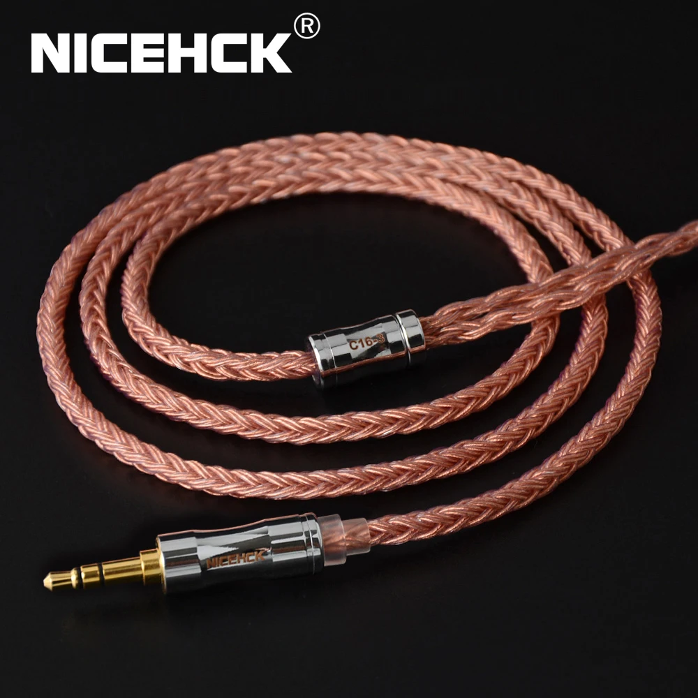 NICEHCK C16 3 16 Кабельный разъем MMCX сердечники высокой чистоты медный кабель 5/2 5/4 4
