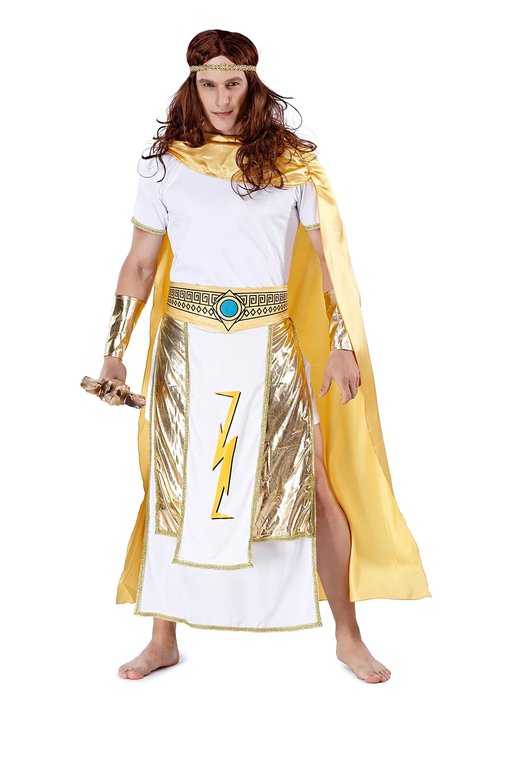 Король Нептун греческий бог моря Посейдон Взрослый мужской роскошный костюм