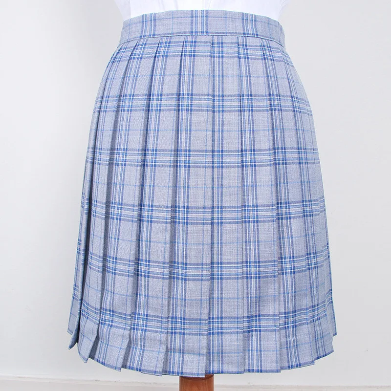 Японские школьные платья синяя клетчатая плиссированная юбка высокое качество JK
