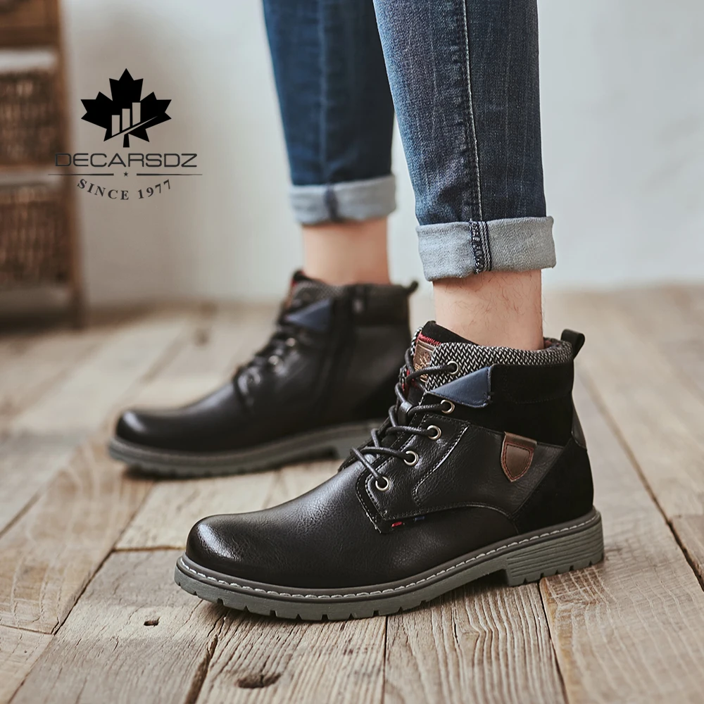 Осенняя обувь для мужчин; ботильоны; botas; коллекция года; модные зимние уличные удобные мужские ботинки; мужские Брендовые повседневные ботинки; мужские ботинки на шнуровке