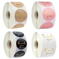 2000pcsroll gold foil thank you stickers for seal labels 1 inch gift wrapped wedding party teacher reward stationery sticker