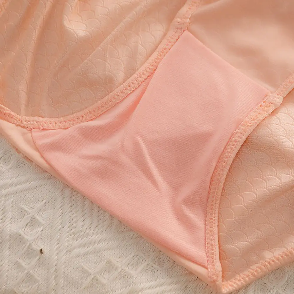 

3D Cute Cat Ears Ice Silk Seamless Underwear Women Low-waist Sexy Panties Briefs Female Lingerie