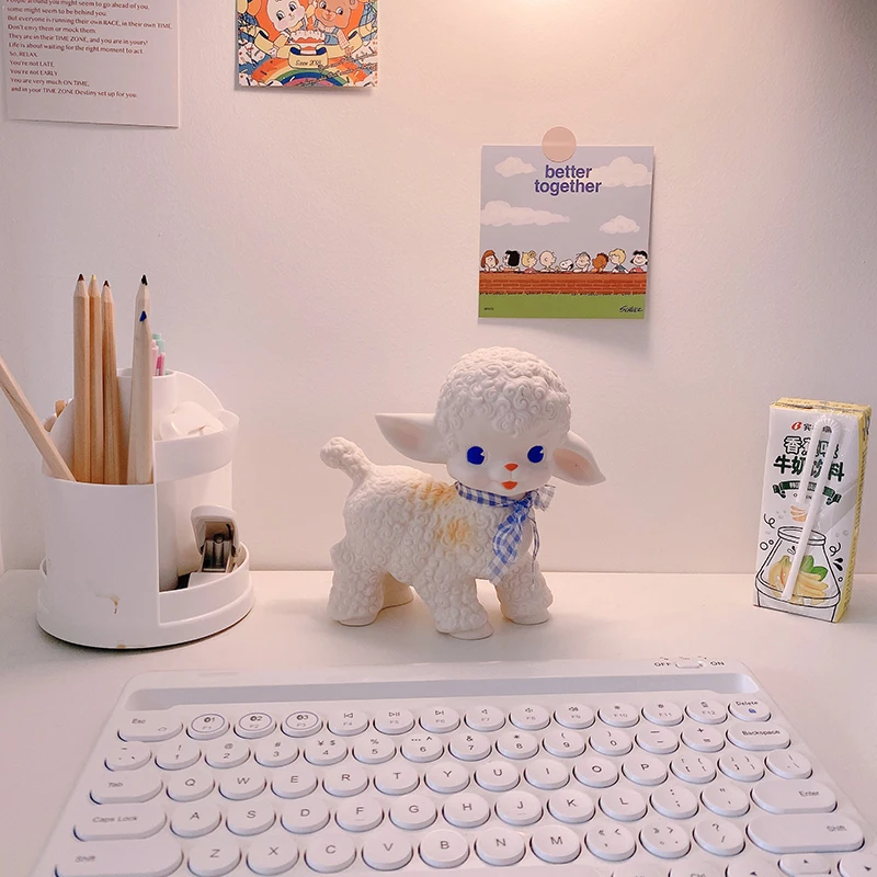 

Rubber Japanese Showa Lamb Home Desktop Car Decor Decoration Crafts Figurines Miniatures Decora Gift for Girl Birthday Present