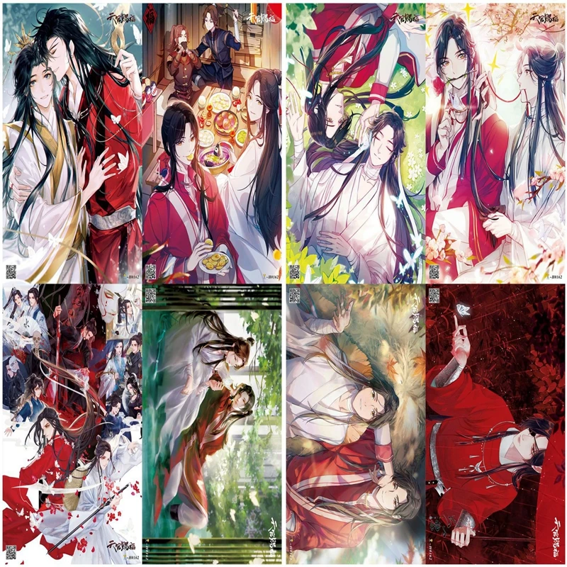 

One set / 8pcs Anime Heavenly God blesses the people Home Room Wall Decoration Painting 42x29cm
