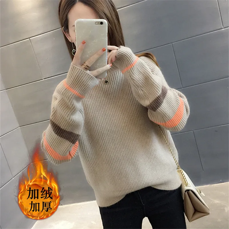 High Quality Women Fashion Turtleneck Sweater Winter Thick Warm Pullovers Female Long Sleeve Jumper Knitted Pullover W1802 | Женская