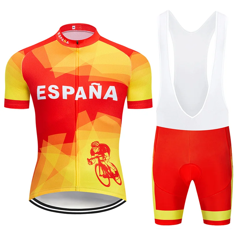 

2021 ESPANA Cycling Team Jersey 20D Bike Short Set Ropa Ciclismo MenS MTB Summer Quick Dry Bicycling Maillot Bottom Clothing