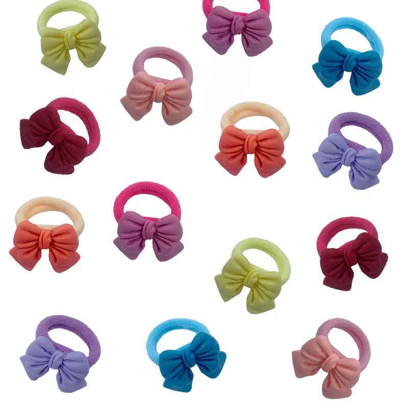 newborn socks for babies 10pcs/bag 2cm Bow Girls Scrunchie Elastic Hair Bands Kids Baby Rubber Headband Decorations Ties Gum For Mini Hair Accessories cool baby accessories