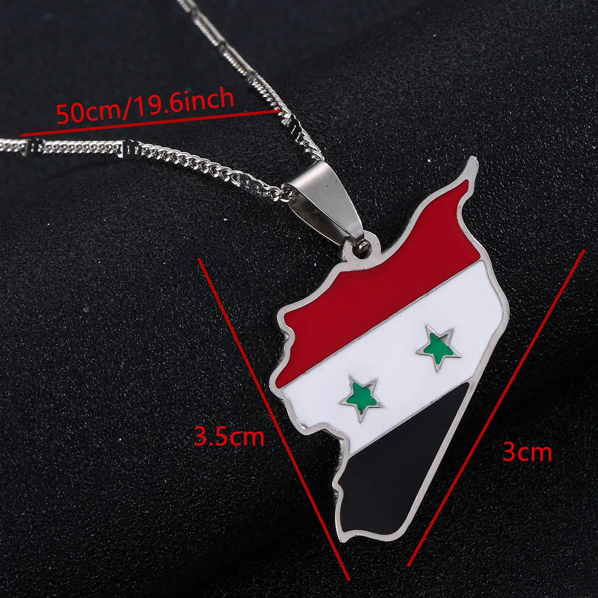 Модная нержавеющая сталь, карта США, кулон в форме флага, ожерелья, Syrians, карта, Женские Ювелирные изделия