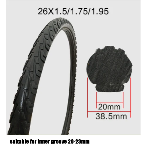 

MTB Tire 26*1.95 26*2.125 26*1.50 1 Pcs Tire Fixed Inflation Solid Tyre Bicycle Gear Solid for Mountain Bike