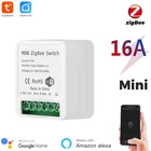 Smart Life Zigbee Mini Breaker, Tuya Smart 2 Way on-off Switch, лестничный двойной переключатель управления, совместим с Alexa и Google Home