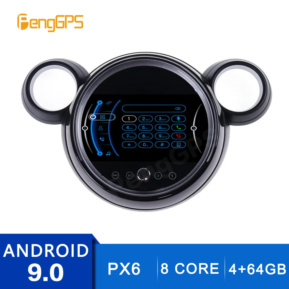 9 дюймов 4 + 64G 2 Din стерео Android 0 для BMW Mini One F55 F56 Cooper 2007 2014 gps навигация dvd плеер радио