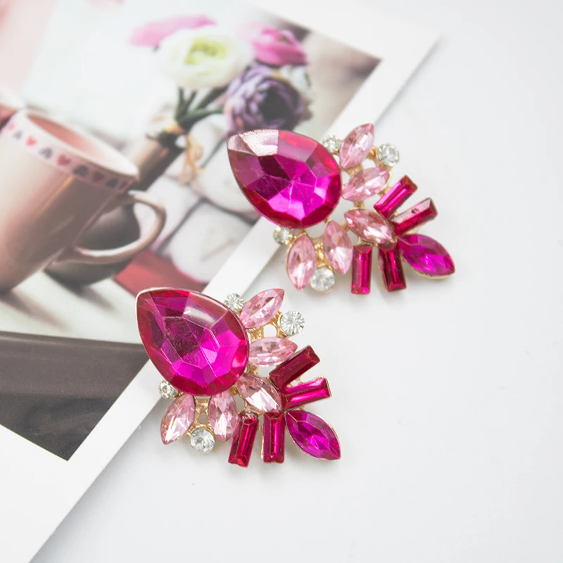 Серьги ювелирные модные стильные синие/черные/розовые серьги ручной работы