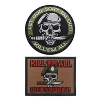 kill em all embroidery patch armband badge military tactical decorative patches sewing applique embellishment