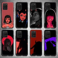 devil woman phone case for samsung galaxy s21 plus ultra s20 fe m11 s8 s9 plus s10 5g lite 2020