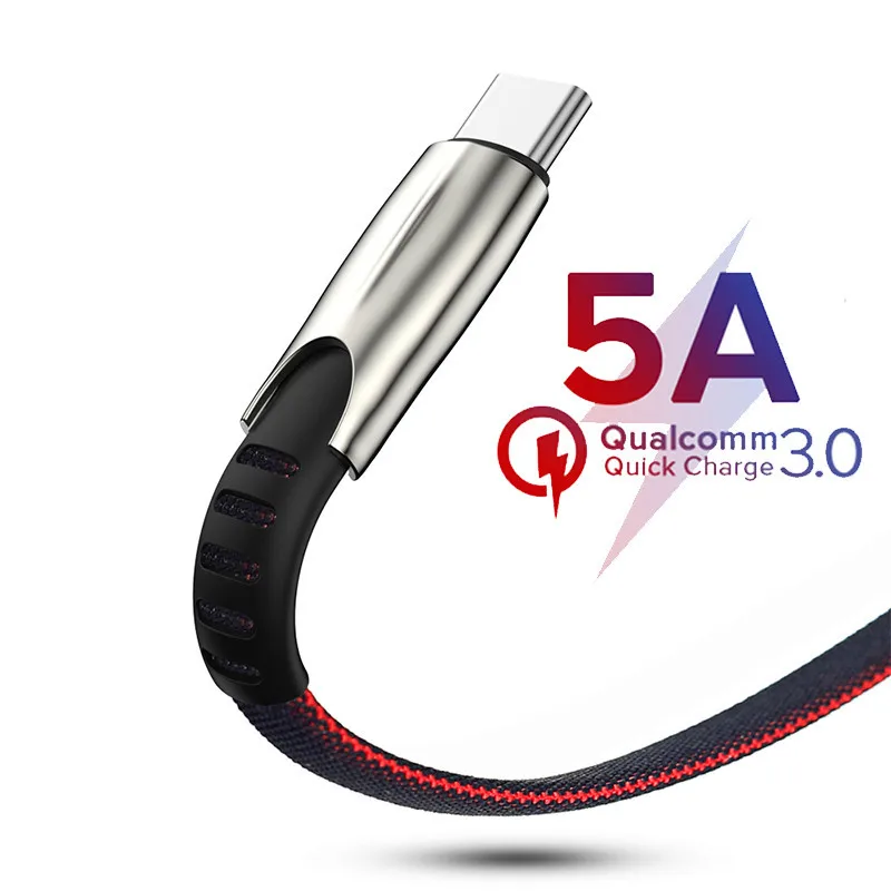 USB C кабель для передачи данных Xiaomi mi 8 9 9T красный K20 Note 7 5A Быстрый usb type samsung S8 S9 S10
