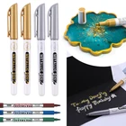 Ручка металлическая золотистаяСеребристая для рисования эпоксидной смолы, водостойкая, 26 шт.лот